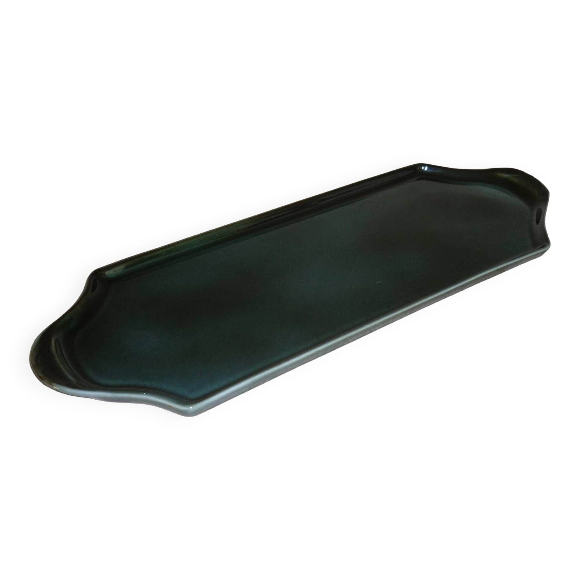 Enameled porcelain cake dish