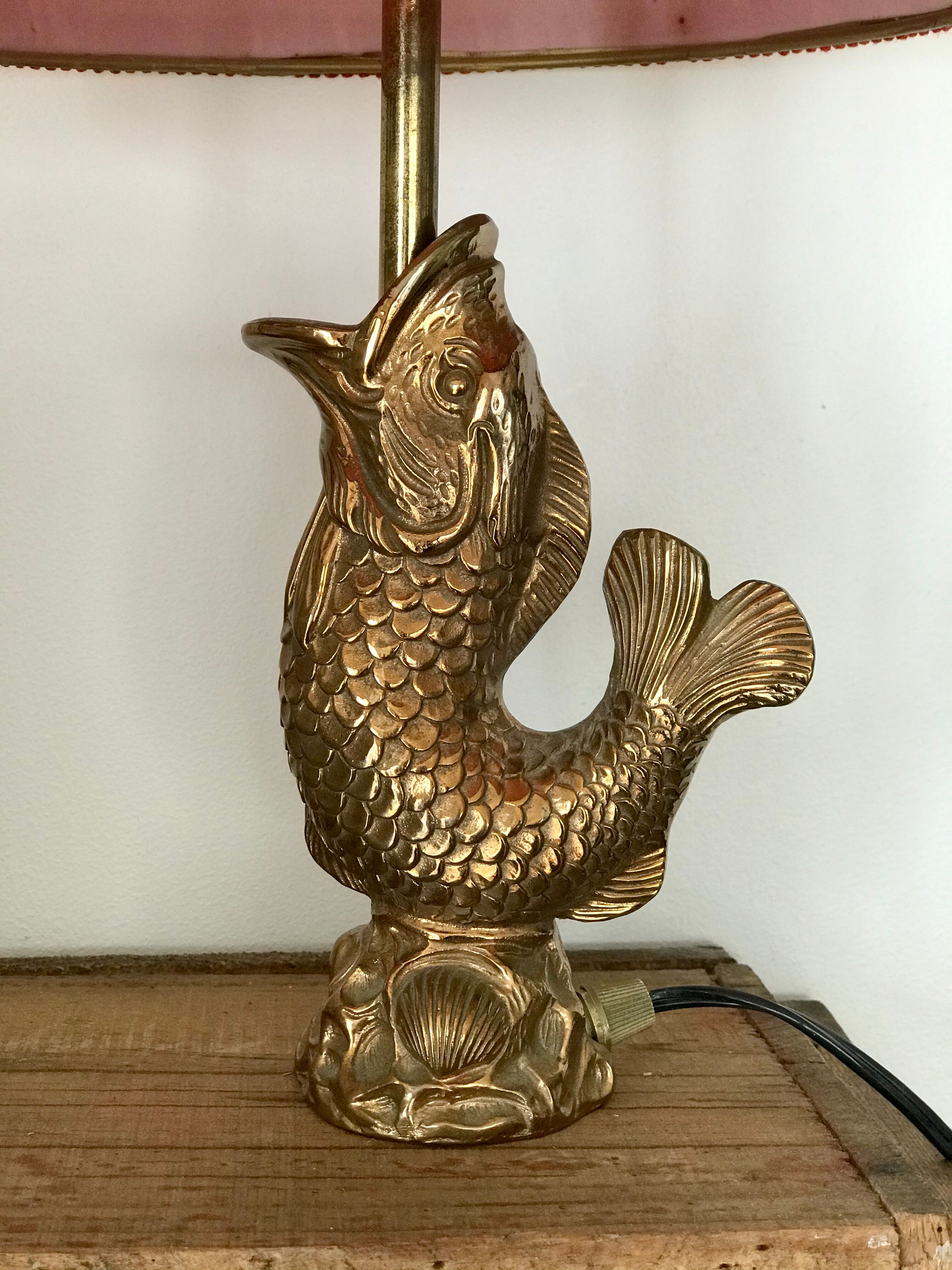 Fish bronze lamp