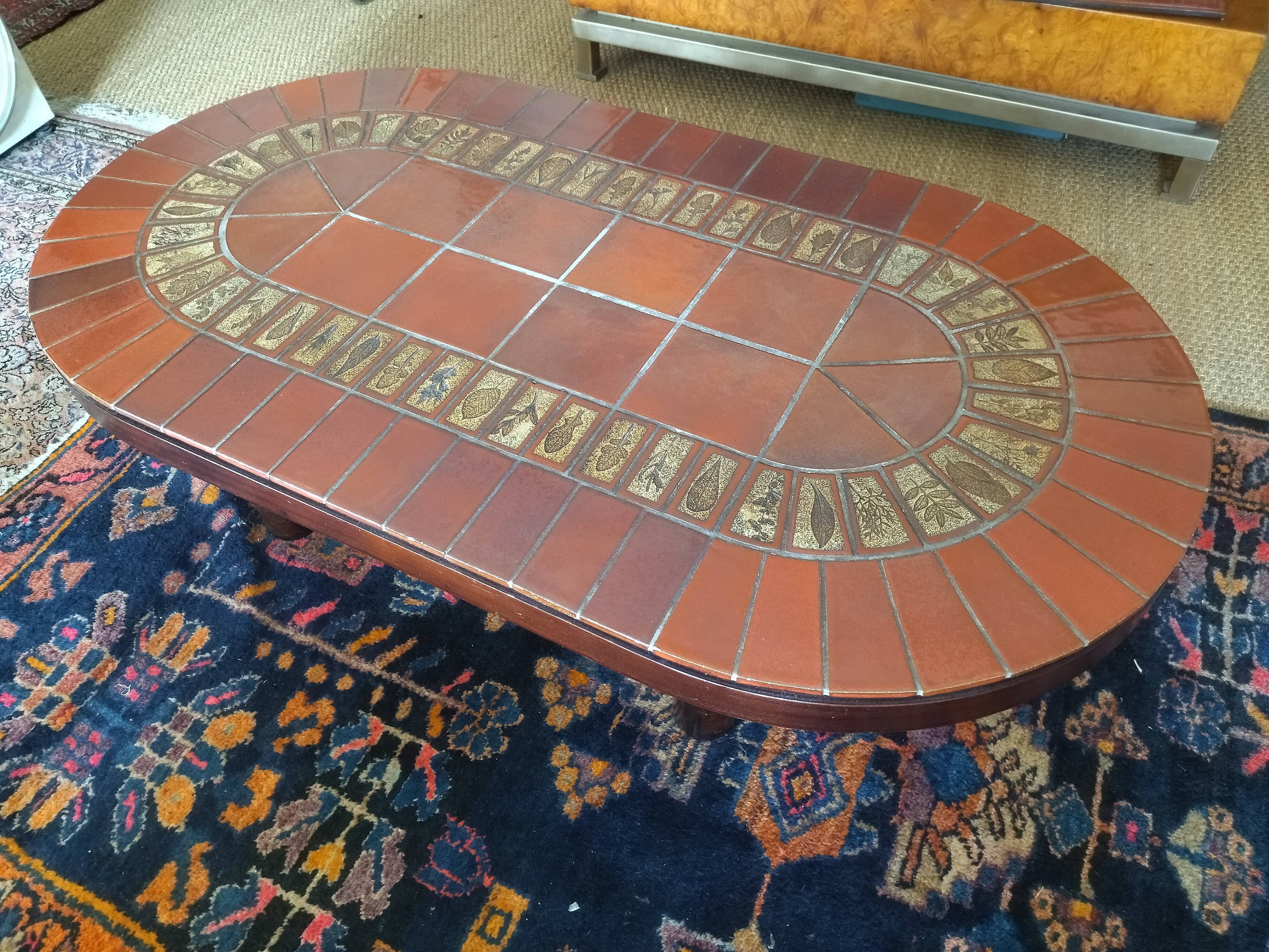 Table basse en céramique Roger Capron