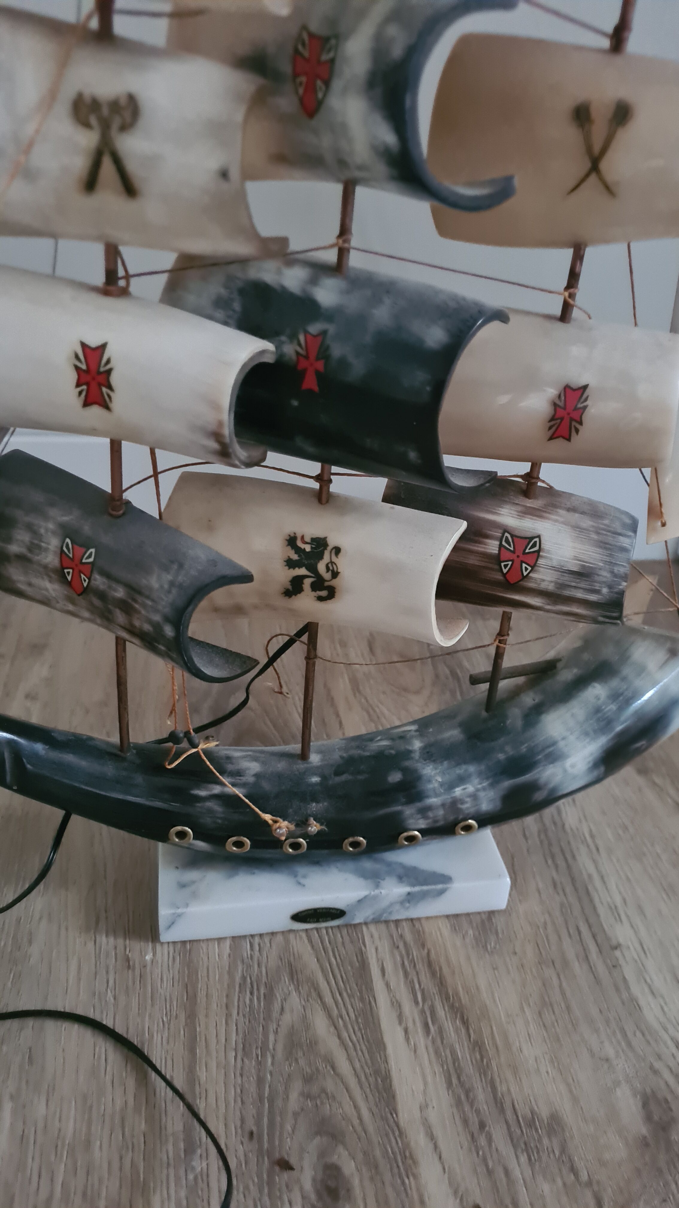 Bovine horn boat lamp