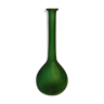 Vase transparent green color doilies