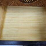 1960s bedroom dresser with six drawers and glass top