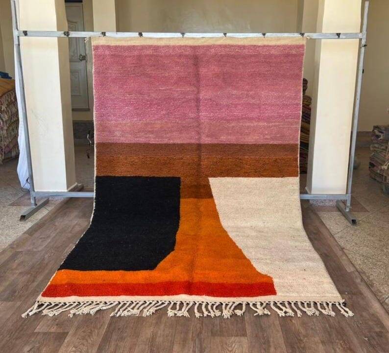 Handmade pure wool rug, size 150/250 cm.