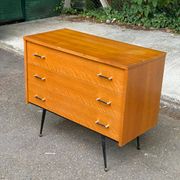 Scandinavian chest of drawers with 3 drawers in oak from the 50s
