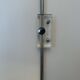 Vintage adjustable wall light, chrome and white lacquered metal, Italy 1970