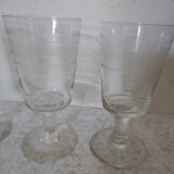 4 chiselled glasses  50s