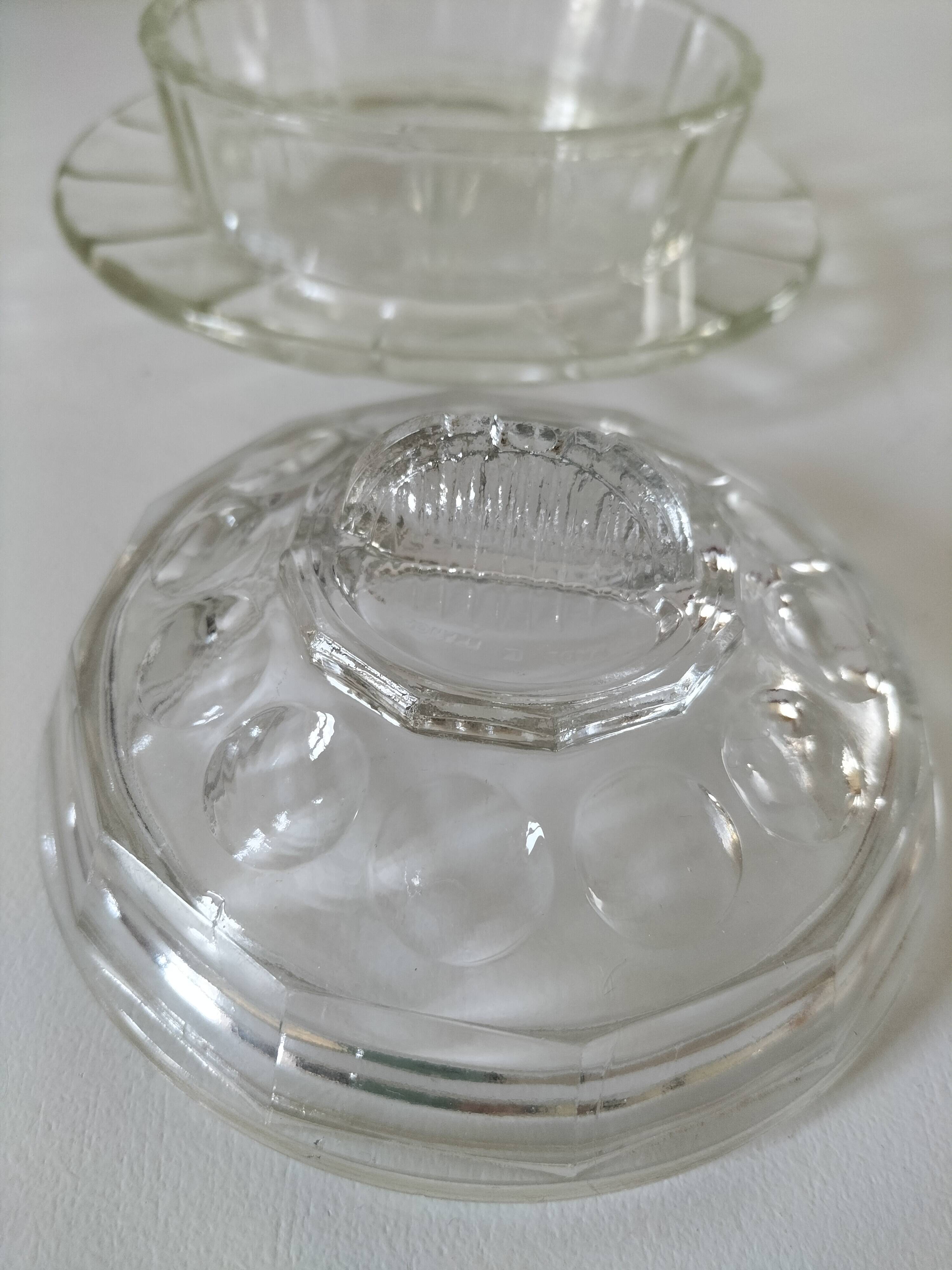 Pressed glass bell jar from the 50s
