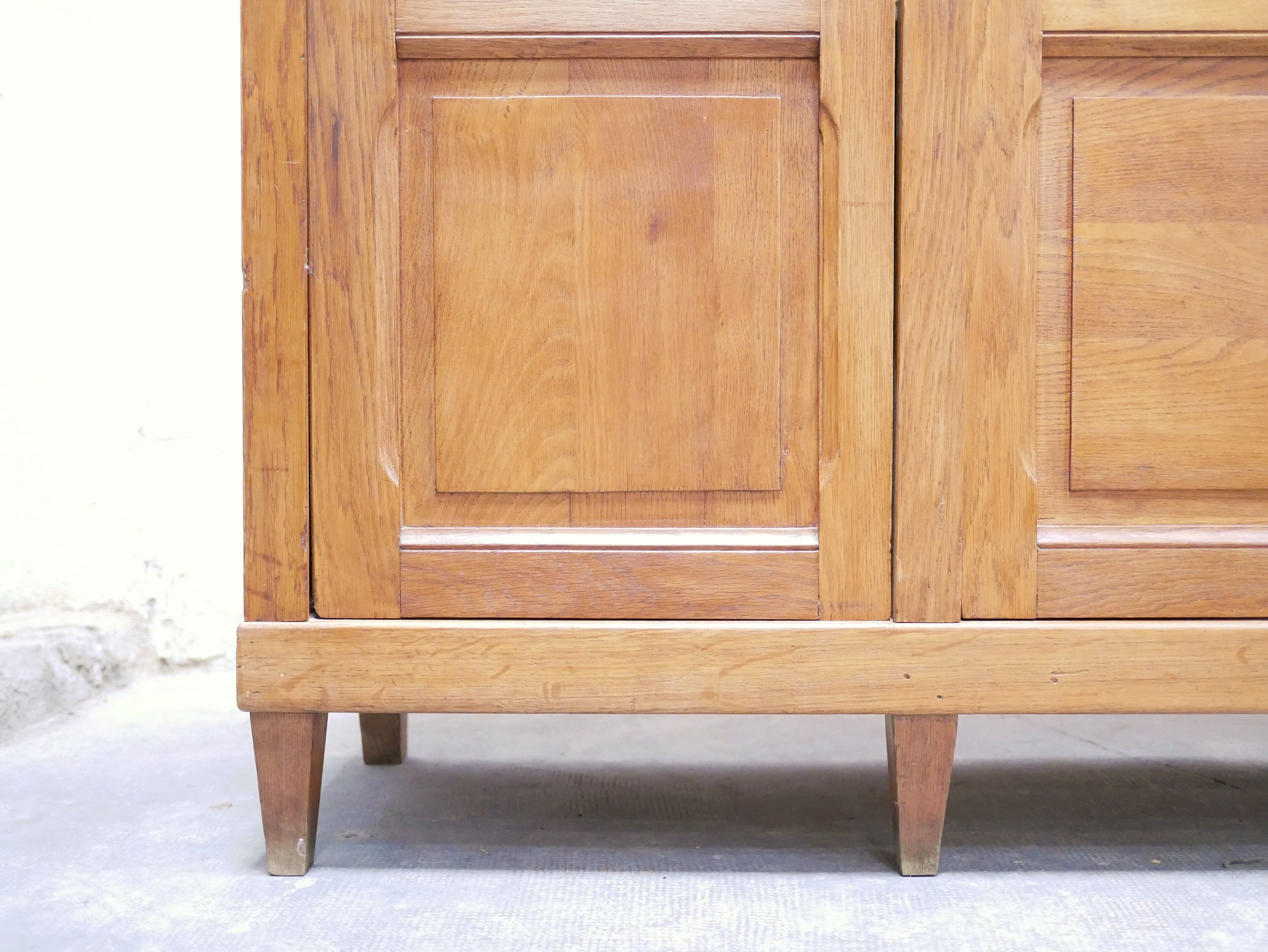 Vintage wooden glass bookcase cabinet