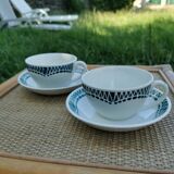 Sarreguemines cups and saucers