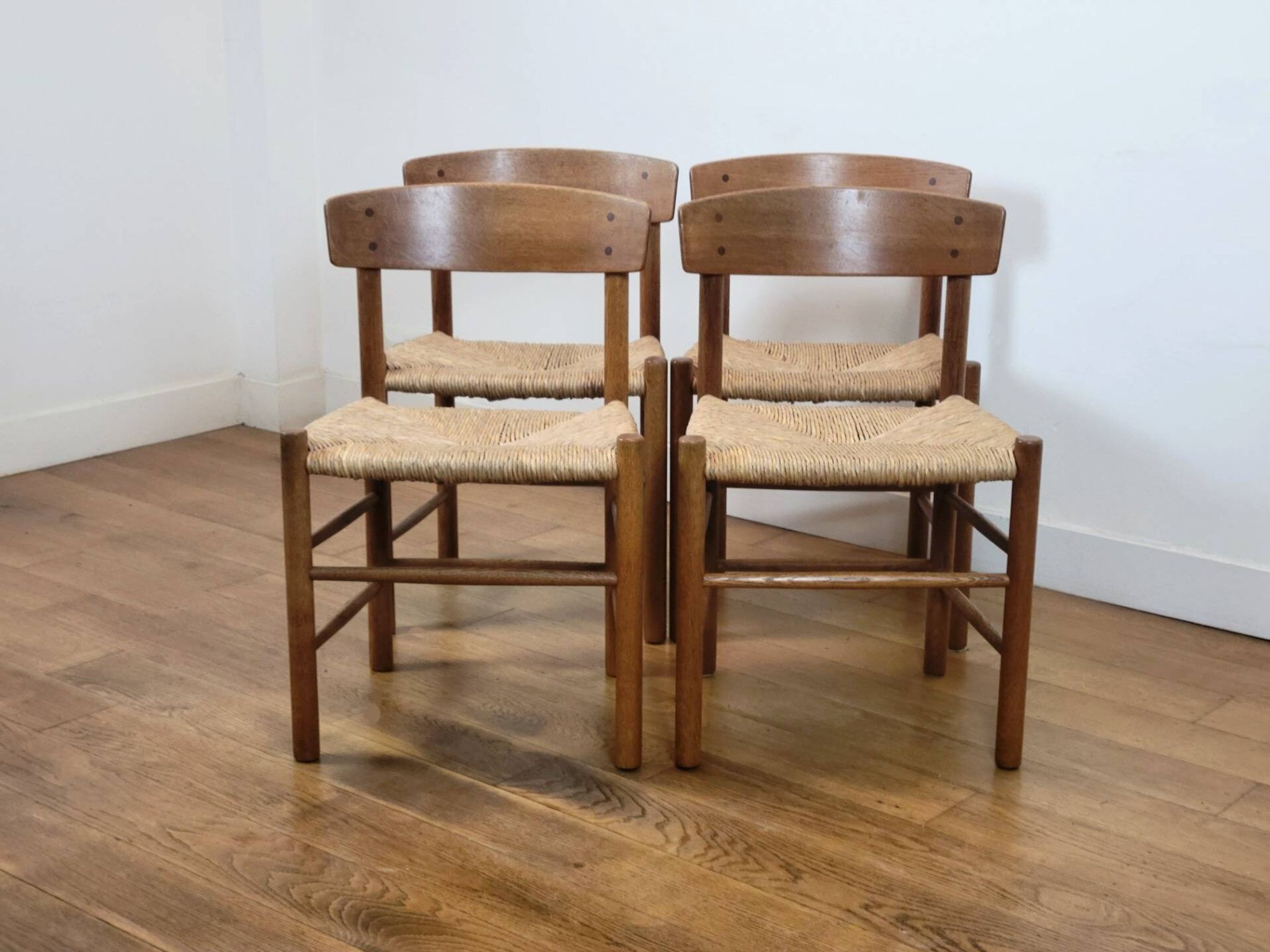 Vintage J39 chairs by Børge Mogensen for FDB, 1965