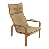 Scandinavian oak armchair, Yngve Ekström, Sweden, 1970