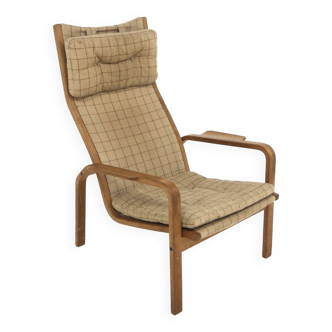 Scandinavian oak armchair, Yngve Ekström, Sweden, 1970