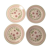 Suite de 4 assiettes à dessert Lunéville