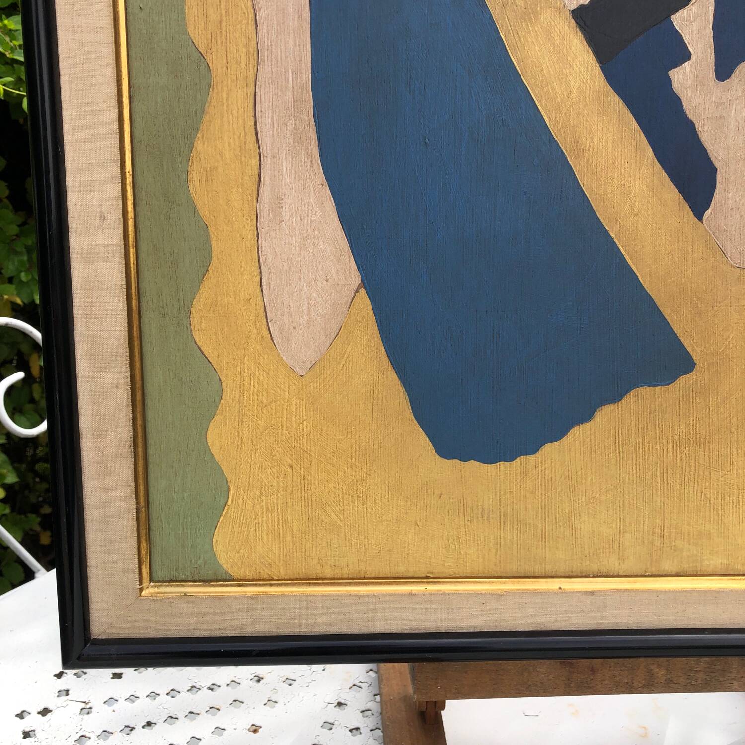 Abstract painting on panel