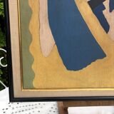 Abstract painting on panel
