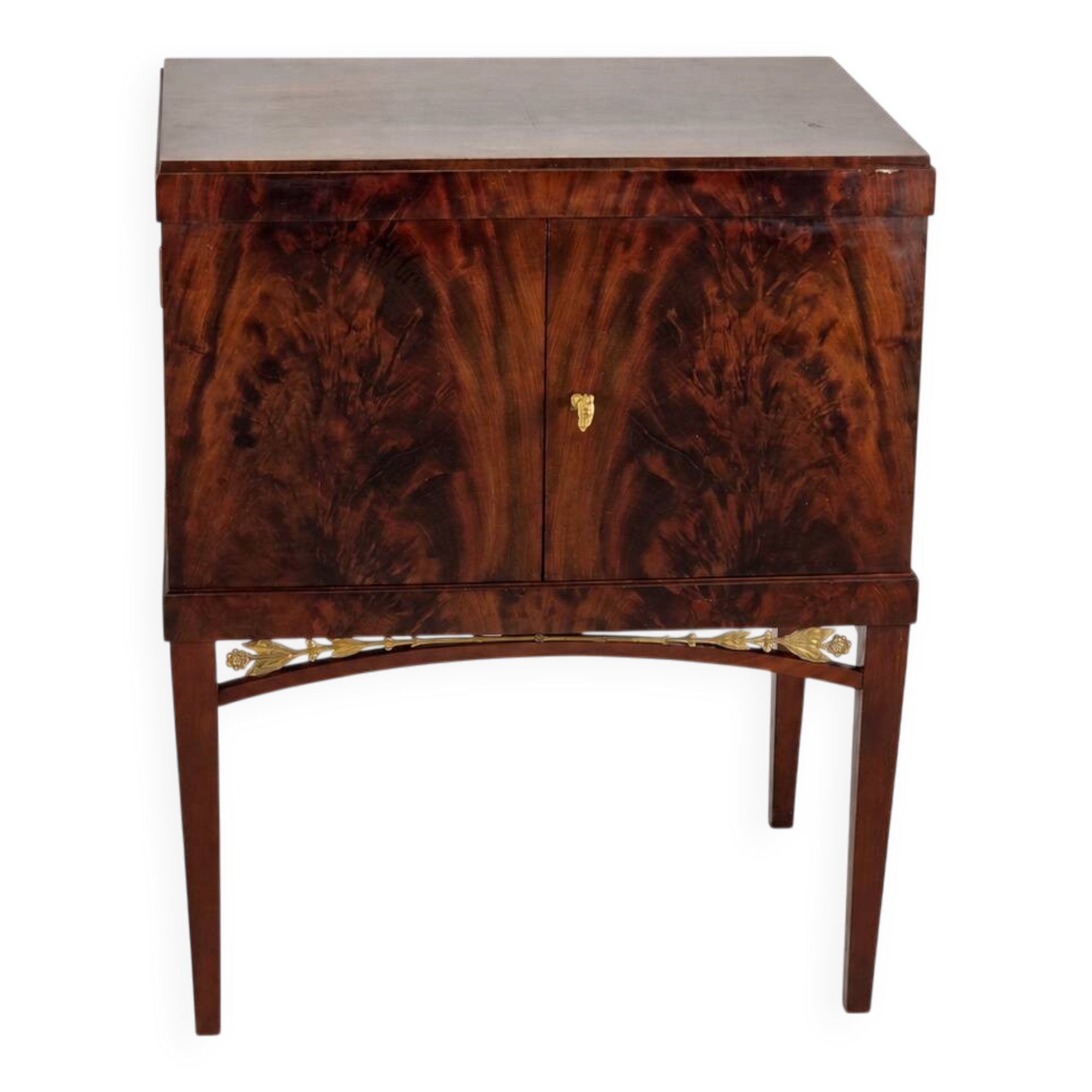 Swedish Grace Cabinet, Flamed Mahogany