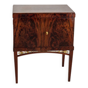 Swedish Grace Cabinet, Flamed Mahogany