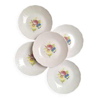 Vintage floral soup plates