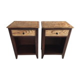 Vintage bedside tables legs compass