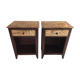 Vintage bedside tables legs compass