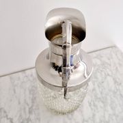 Carafe en verre et métal argenté