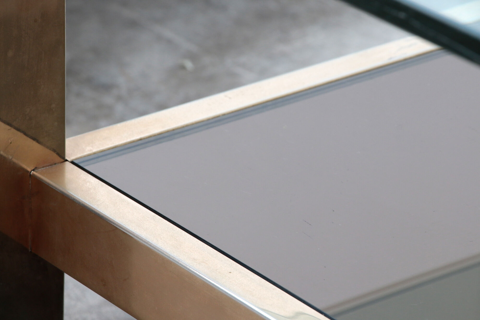 Set of 23-carat gold-plated coffee tables by Belgo Chrome 1960