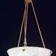Great size superb Art Deco white alabaster chandelier, 1930s