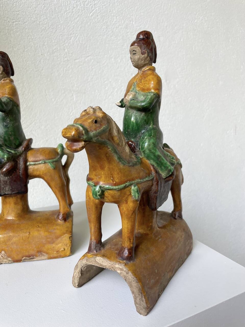 Ming period terracotta equestrian ridge tile