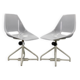 1960s Miroslav Navratil Pair of Fiberglass Chairs for Vertex, Czechoslovaki