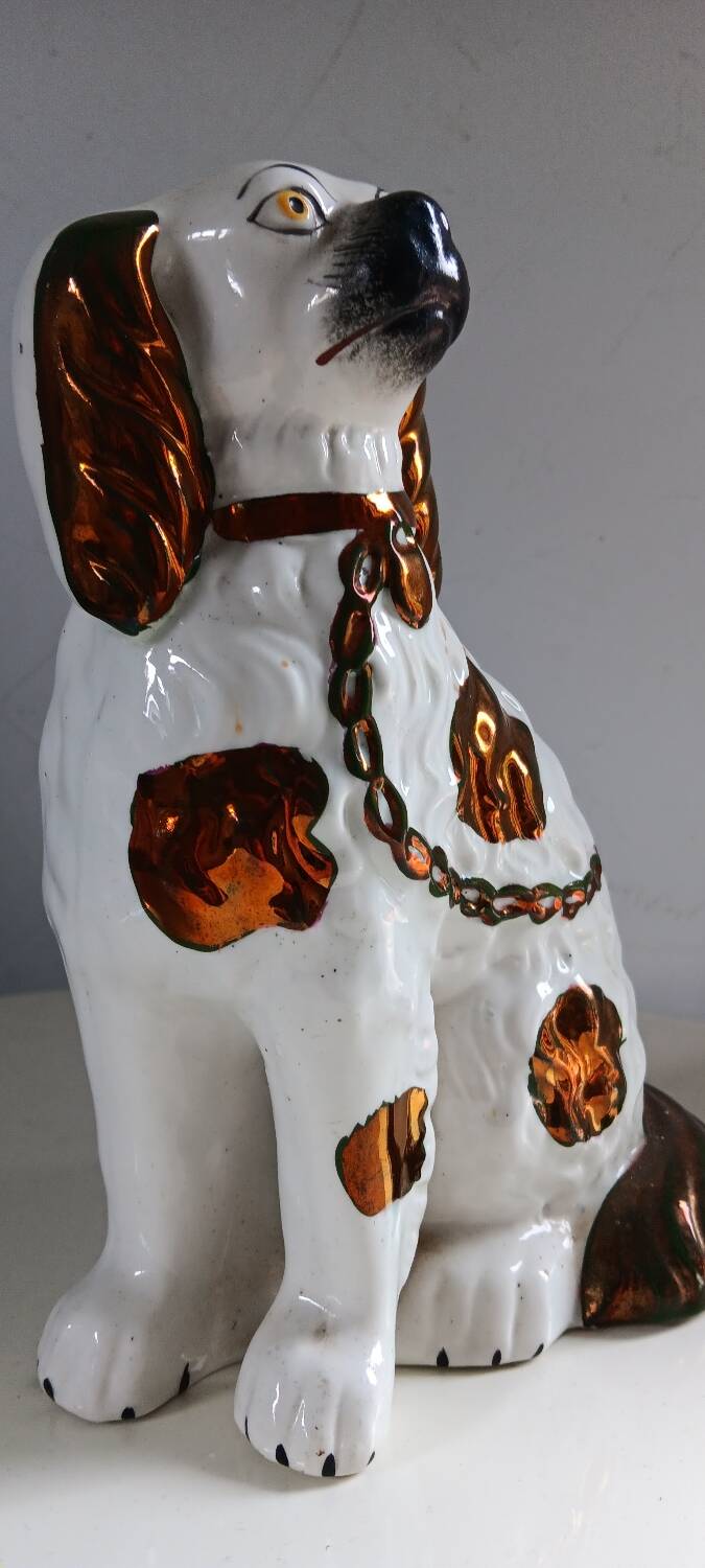 Jersey earthenware Staffordshire dog