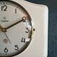 Vintage ceramic clock silent rectangular wall clock "Junghans white"