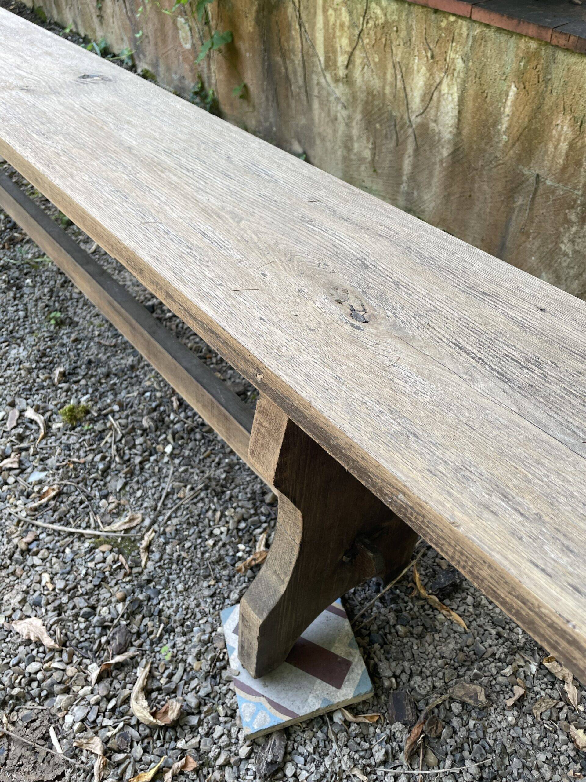 Banc en chêne massif 3m de longueur