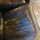 "Kroken" armchair in leather by Ake Fribytter for Nelo Möbel Sweden 1970