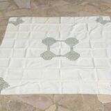 Old embroidered cotton tablecloth