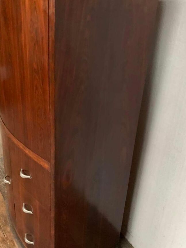 Bureau secrétaire art déco en palissandre
