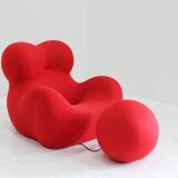 Fauteuil La Mamma Up5 avec ottoman par Gaetano Pesce pour B&B Italia