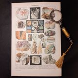 Lithograph on minerals of 1922 (quartz)