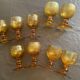 Amber bubble foot glasses