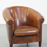 Sheep leather club armchair