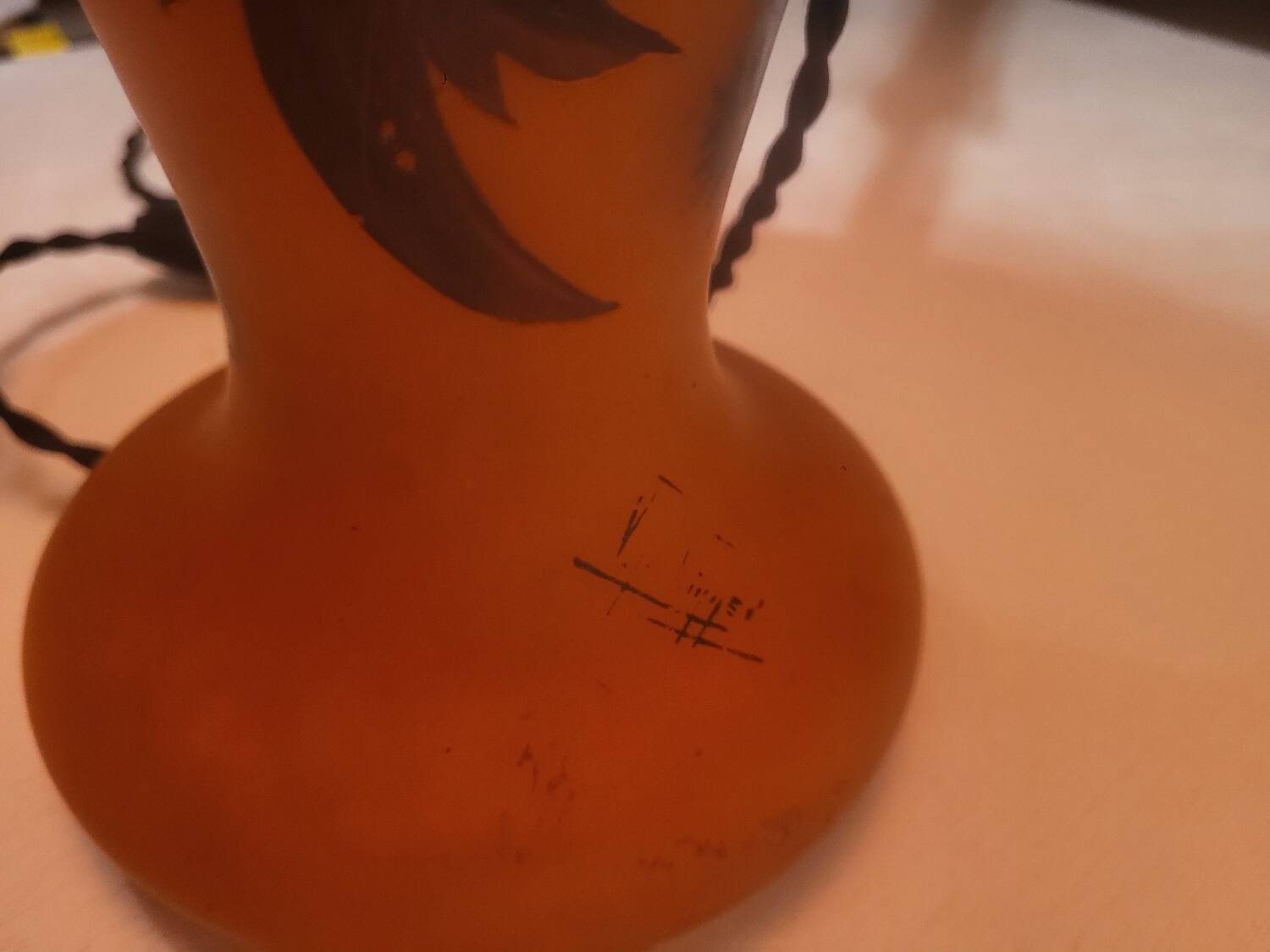 Lampe en verre- art nouveau