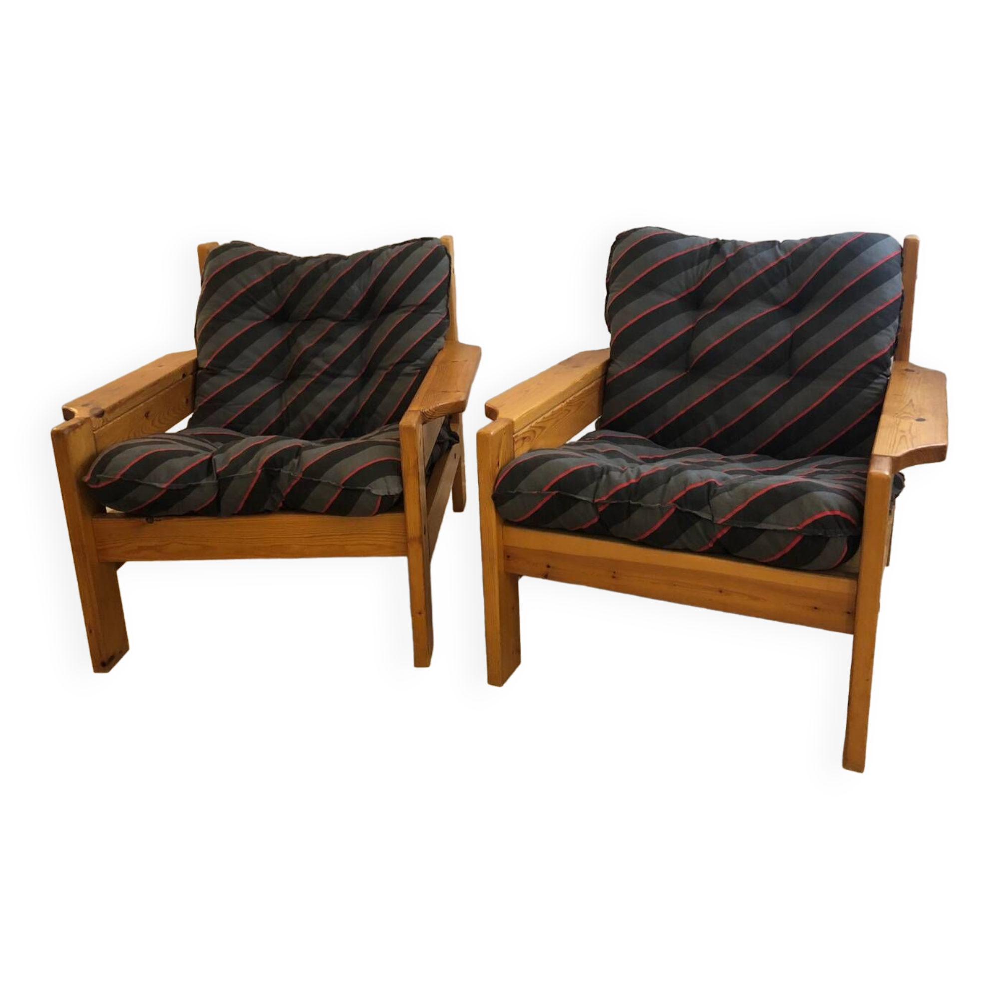 Pair of Scandinavian armchairs, 1970