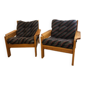 Paire fauteuils scandinave,
