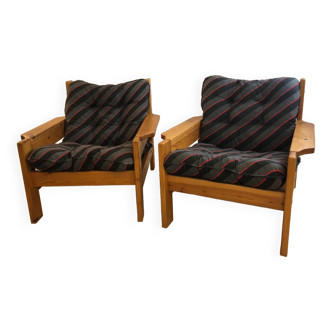 Pair of Scandinavian armchairs, 1970