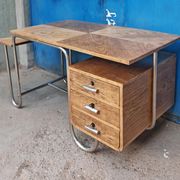 Bureau Bauhaus in ash veneer and tubular steel by Andre Lurcat