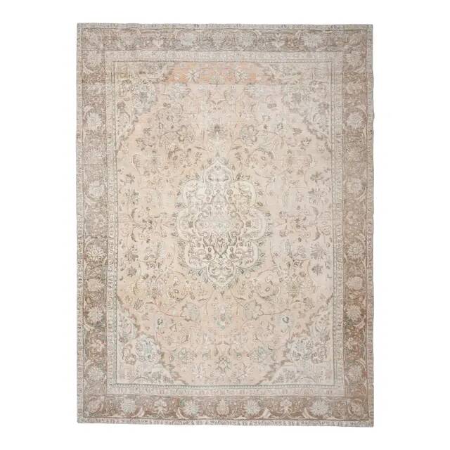 1970s Vintage Persian Handknotted Wool Orange Oversize Area Rug 288x385