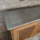 Antique solid pine sideboard with a zinc top.