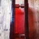 Old vintage glass and brass store door handle