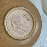 Longchamp glazed stoneware salad bowl, dating from the 1970s, in brown tones