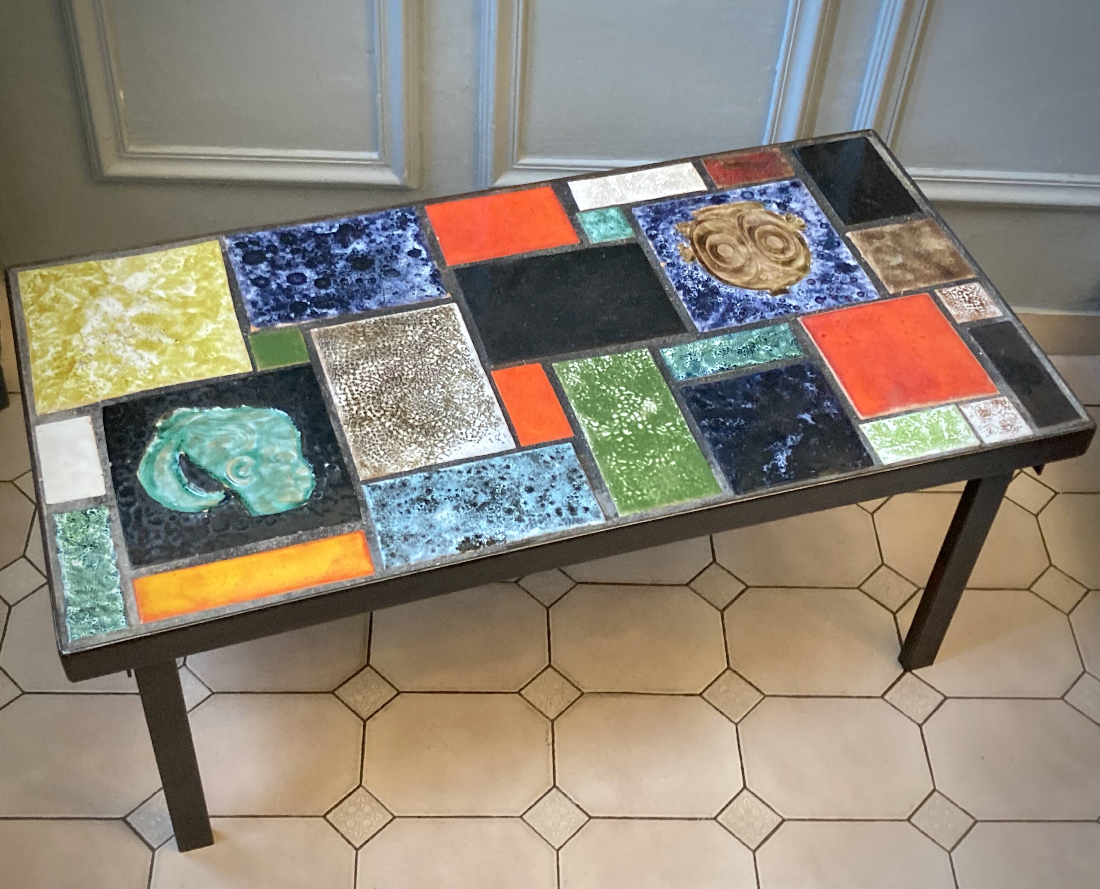 1970s ceramic coffee table