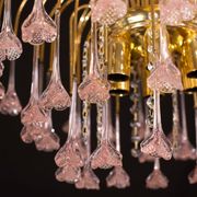Meryl Streep, Pink Murano pendant Flowers Chandelier, 1970s
